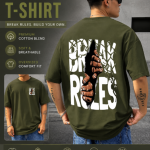 Break Rules Oversized Graphic T-Shirt – Men’s Premium Casual Wear