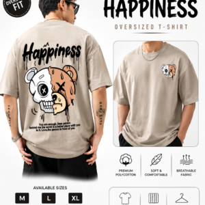 Happiness Oversized Graphic T-Shirt – Premium Streetwear Collection
