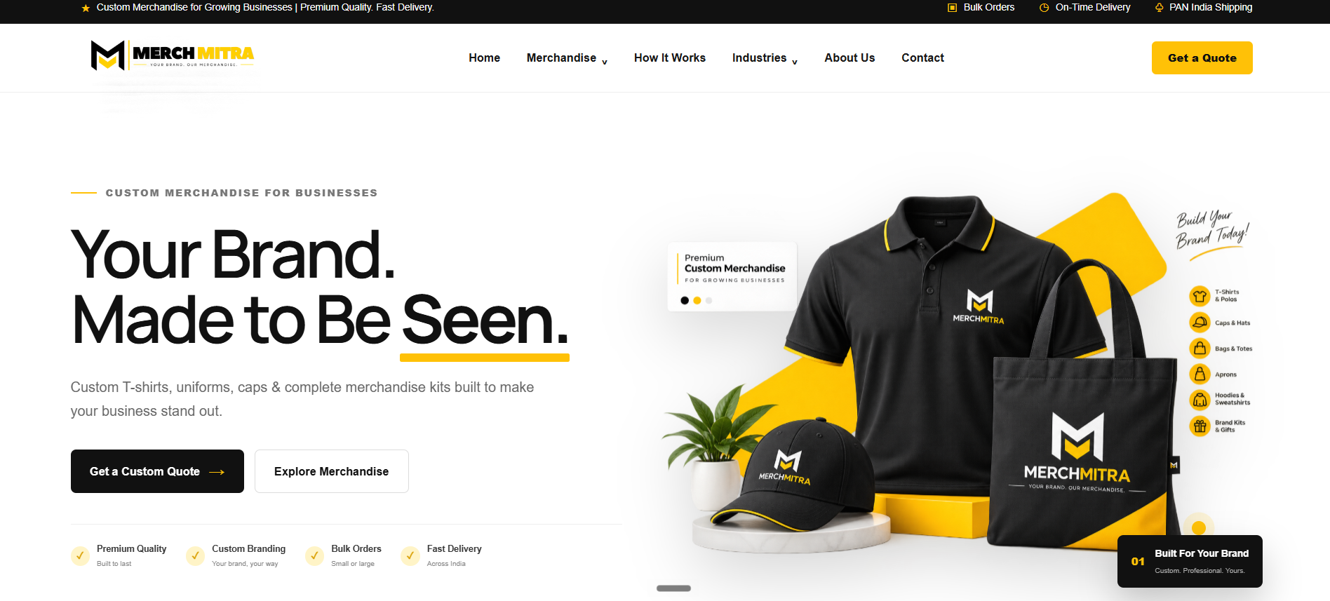 MerchMitra e-commerce website project