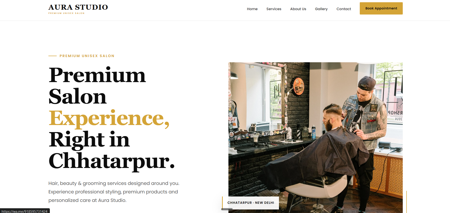 Aura Studio — Premium Salon Website